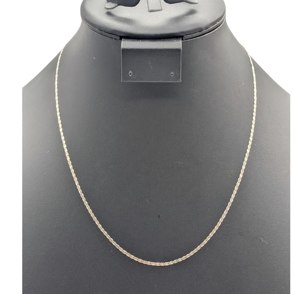Vintage 925 Mexico Sterling Silver Dainty 20"Mariner's Chain Necklace